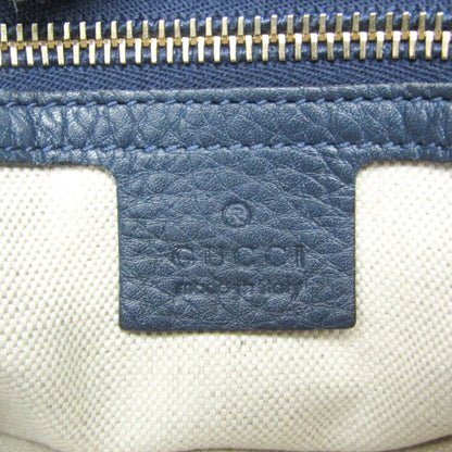 Gucci Bamboo Shopper Tote Leather, Blue, Leather, Tote Bag