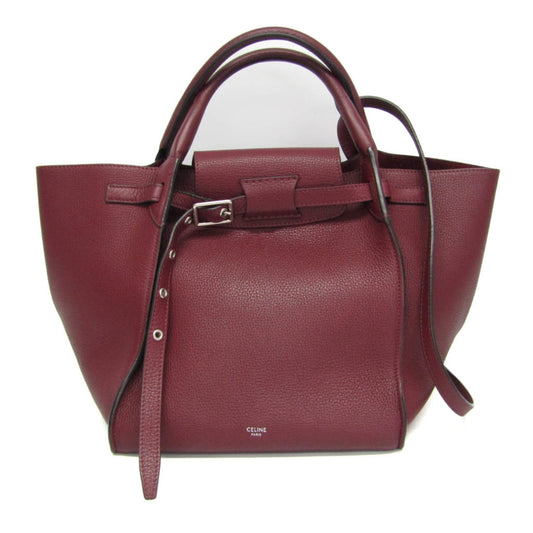 Celine Big Bag Smooth Leather, Burgundy, Leather, Handbag