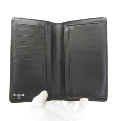 Chanel Lucky Symbols Yen Wallet Embossed Quilted Leather, Black, Leather, Wallet