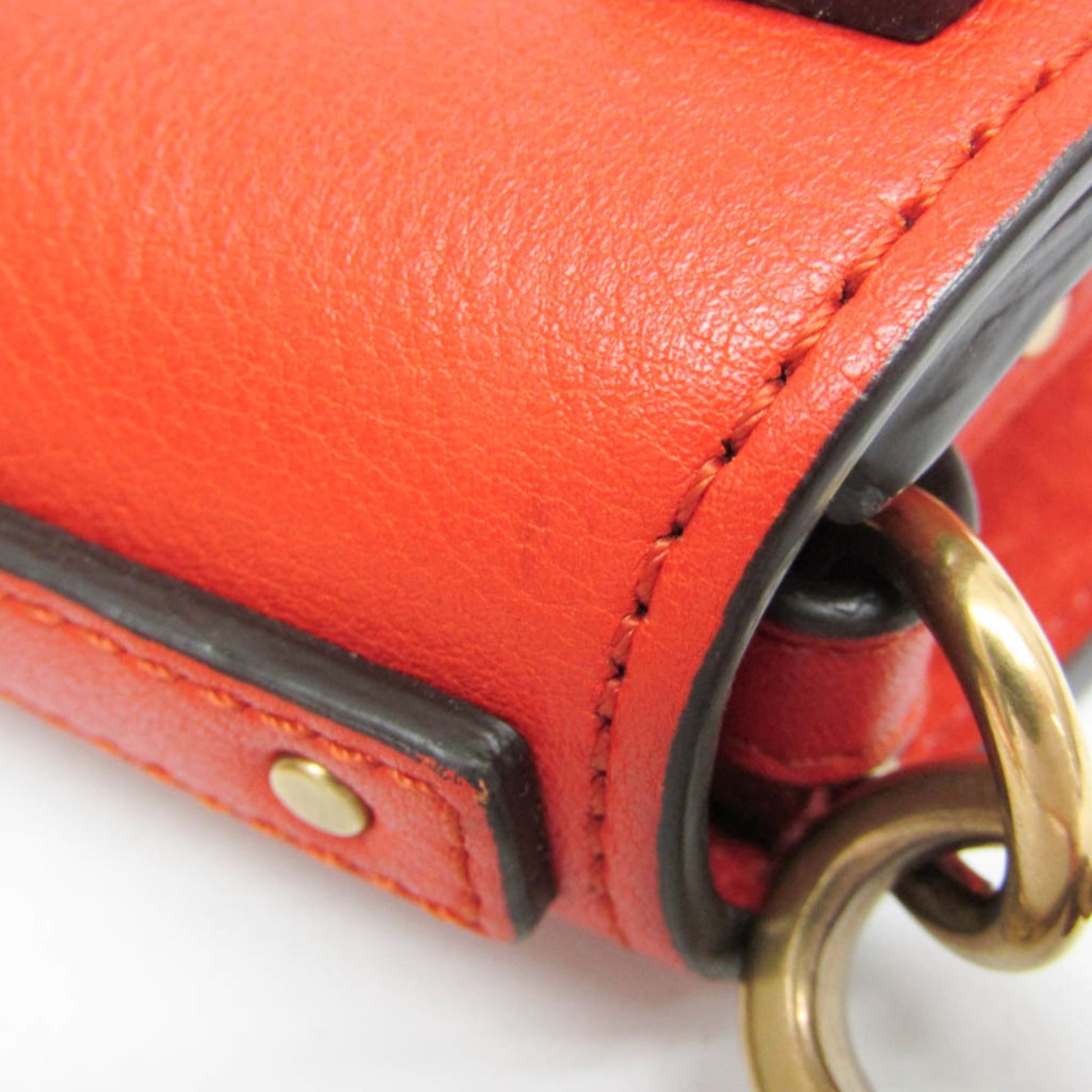 Chloe Nile Crossbody Bag Leather, Orange, Leather, Shoulder Bag