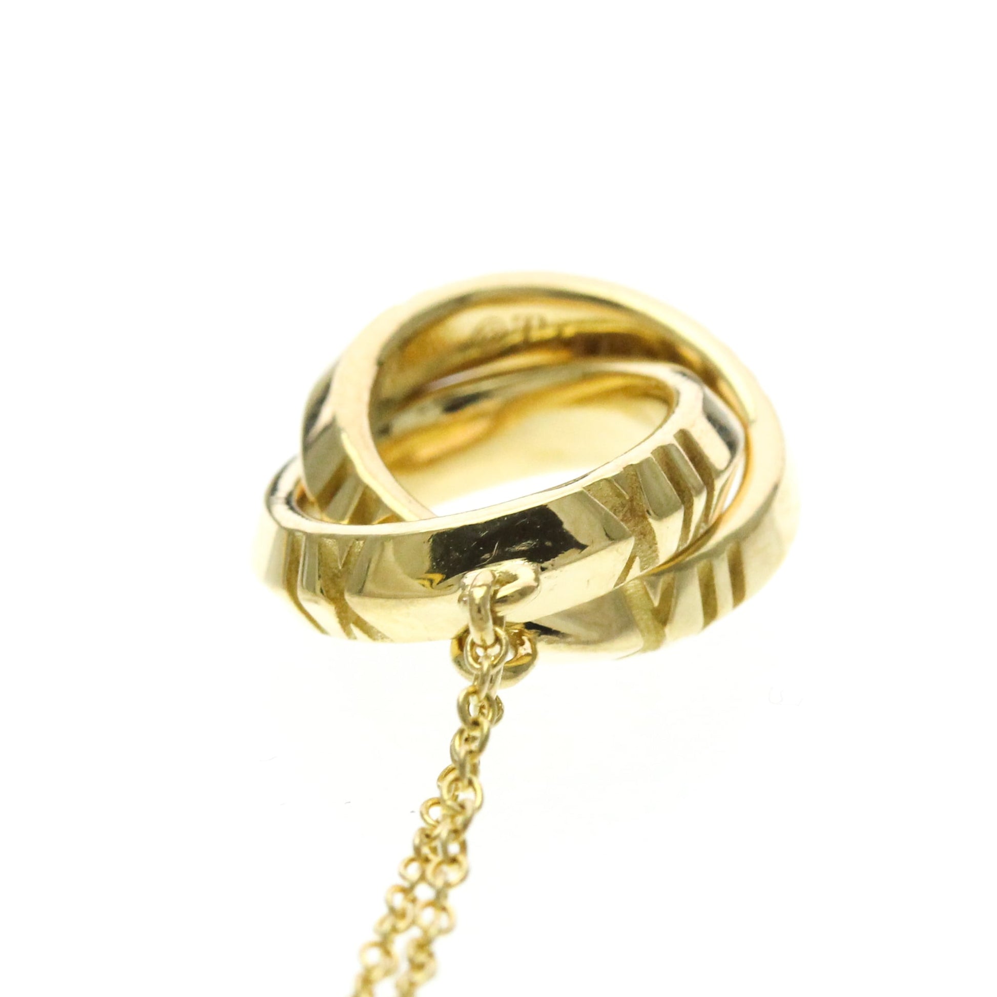 Tiffany & Co. Atlas X Closed Interlocking Pendant Necklace 18K Yellow Gold, Gold, Yellow Gold, Necklace