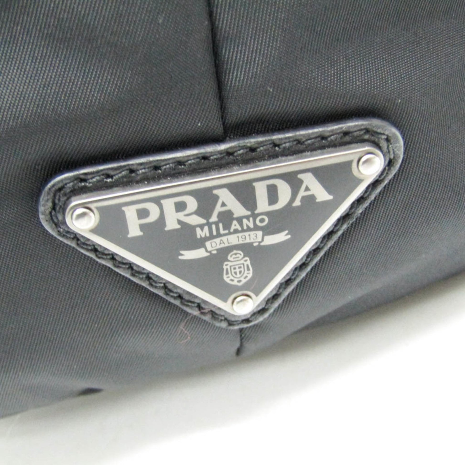 Prada Convertible Double Tote Nappa Leather and Tessuto, Black, Nylon, Handbag