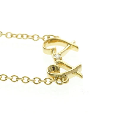 Tiffany & Co. Paloma Picasso Double Loving Heart Bracelet 18K Yellow Gold and Diamond, Gold, Yellow Gold, Bracelet