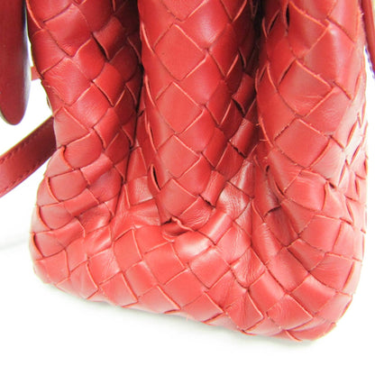 Bottega Veneta Roma Bag Intrecciato Nappa, RED, LEATHER, Shoulder bag