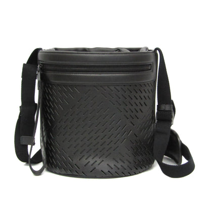 Bottega Veneta Paper Bucket Bag Perforated Leather, Black, Leather, Shoulder Bag
