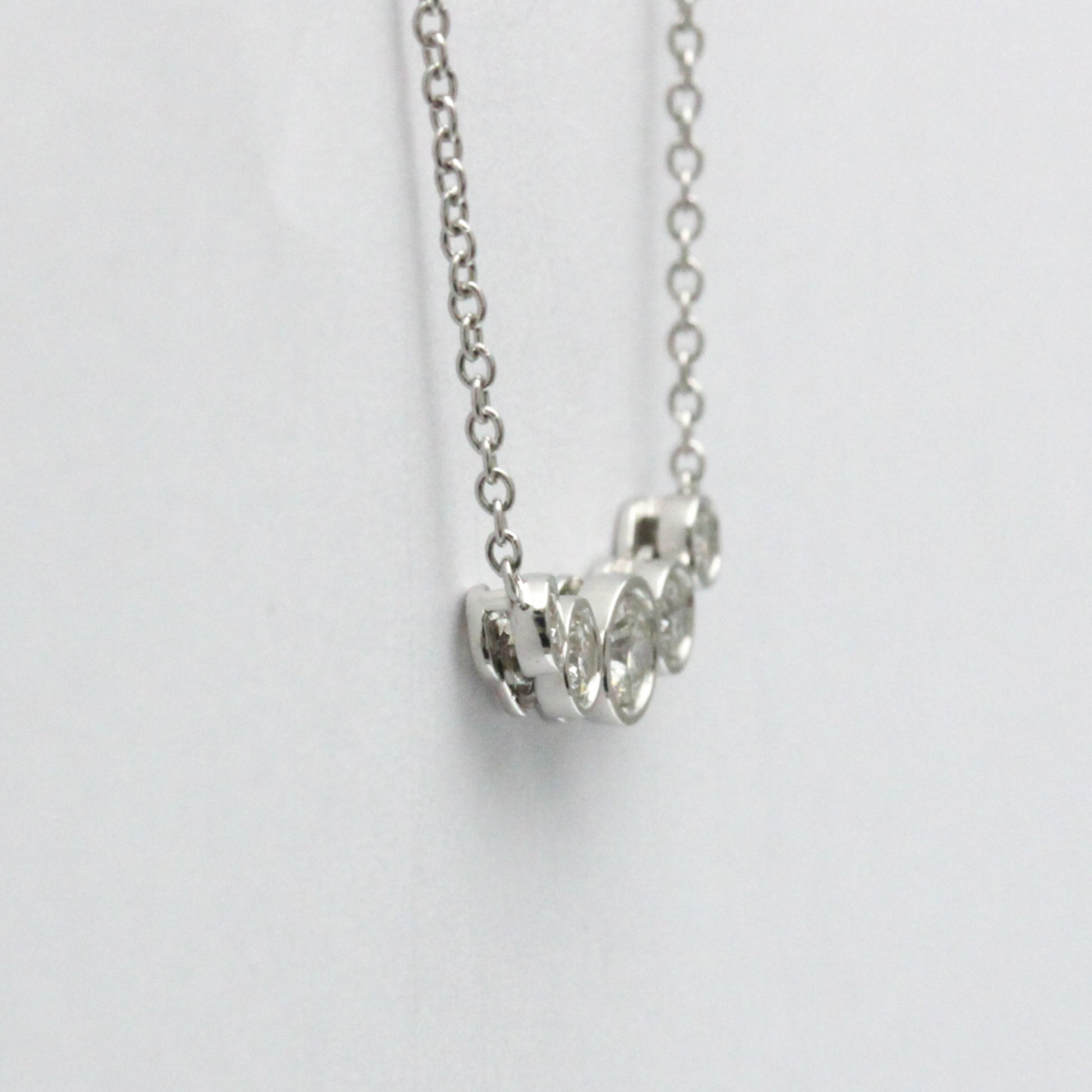 Tiffany & Co. Jazz Graduated Pendant Necklace Platinum and Diamonds, Silver, Platinum, Necklace