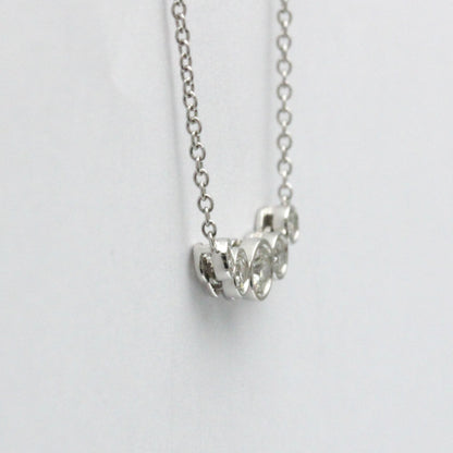 Tiffany & Co. Jazz Graduated Pendant Necklace Platinum and Diamonds, Silver, Platinum, Necklace