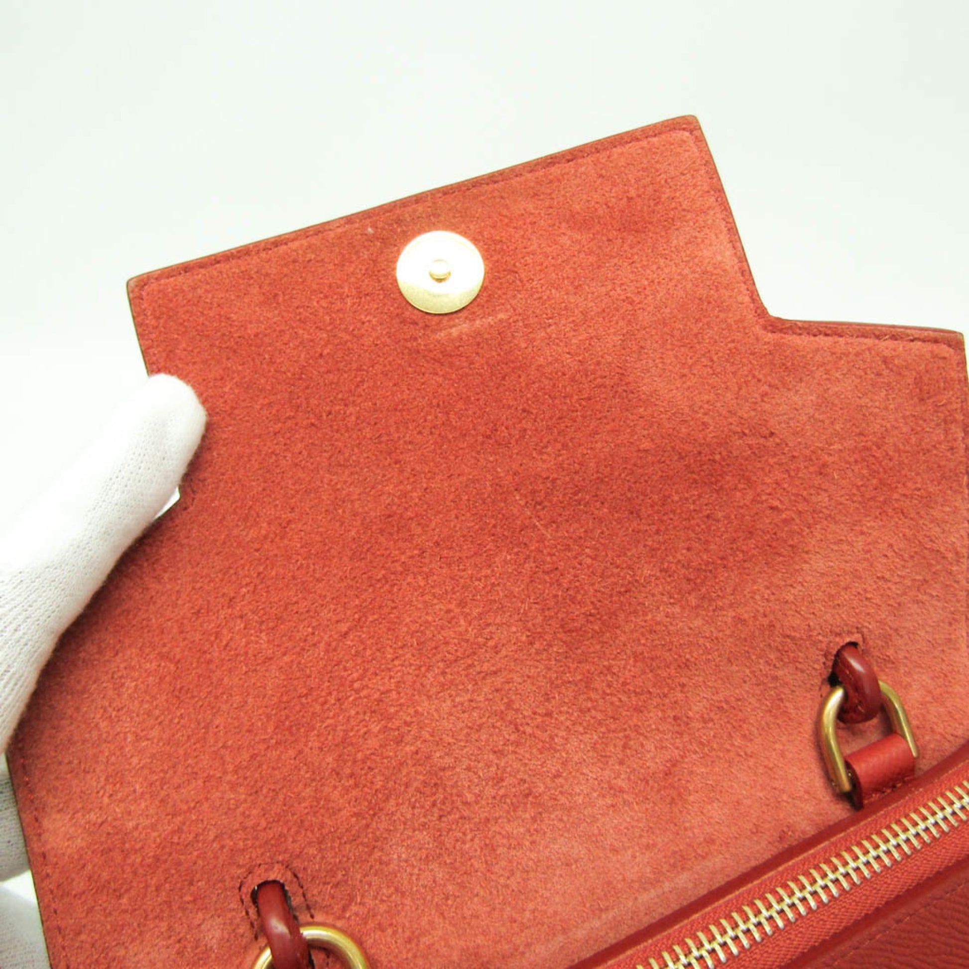 Celine Belt Bag Textured Leather, Red, Leather, Handbag