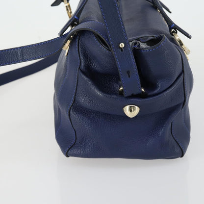 Chloe Bridget Convertible Satchel Leather, Navy, Leather, Handbag