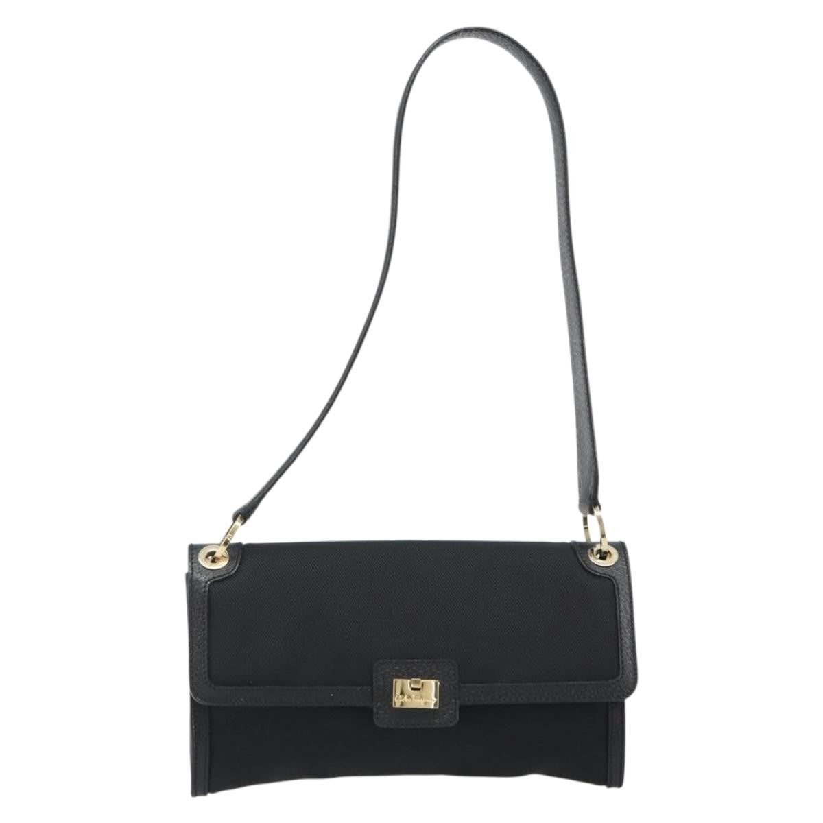 Salvatore Ferragamo Shoulder Bag Canvas, Black, Canvas, Shoulder Bag