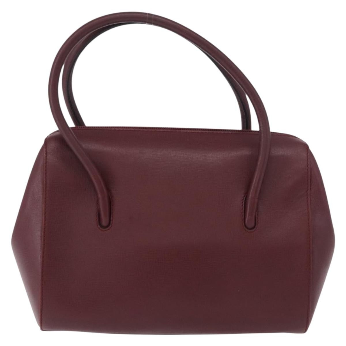 Cartier Must Line Leather, Burgundy, Leather, Handbag