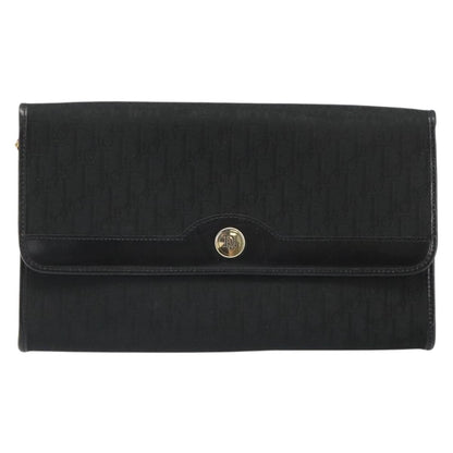 Christian Dior Vintage Trotteur Chain Canvas, Black, Canvas, Shoulder Bag