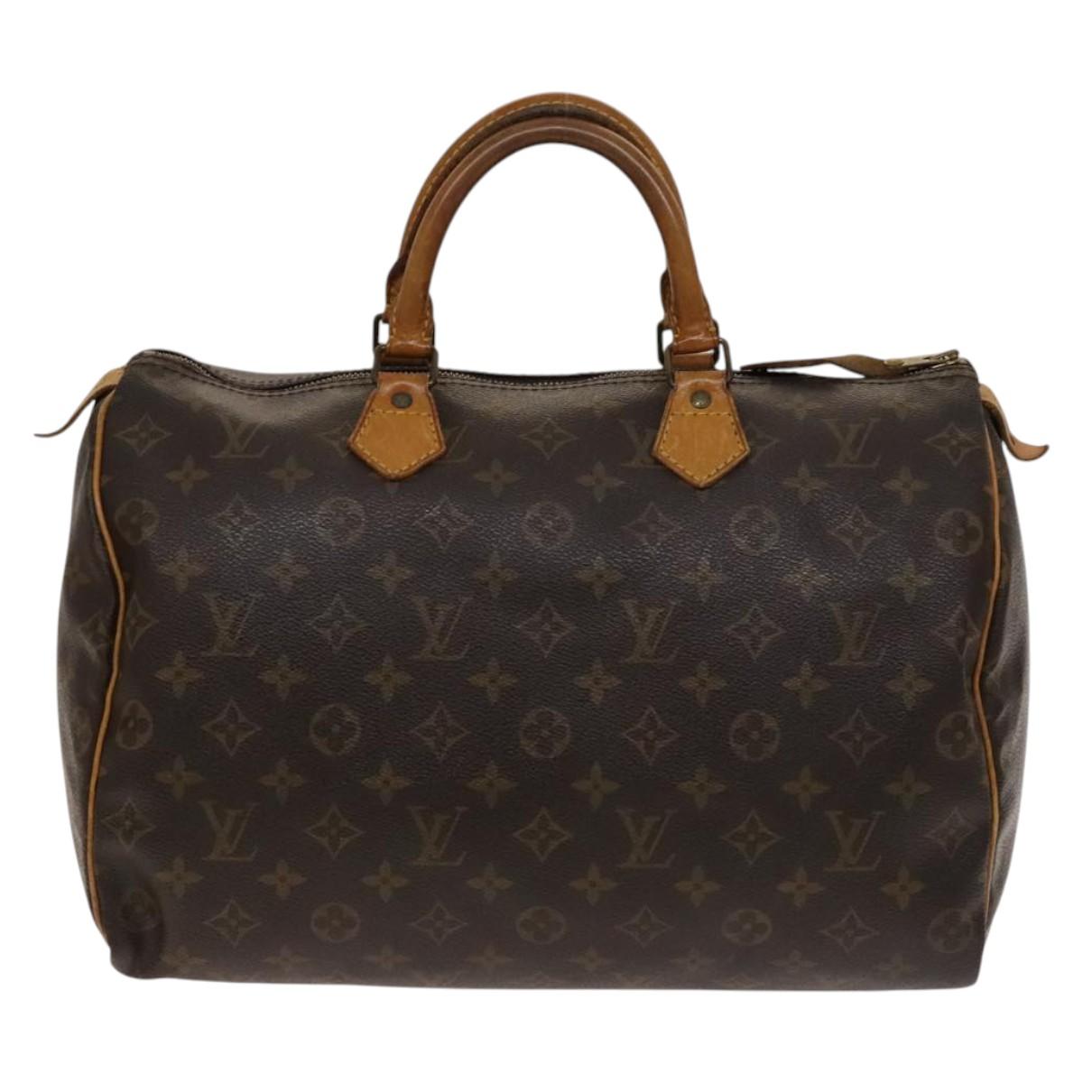 Louis Vuitton Speedy Handbag Monogram Canvas, BROWN, CANVAS, Handbag
