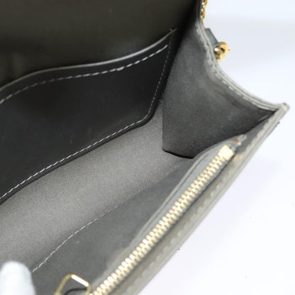 Louis Vuitton Chain Louise Clutch Patent, Silver, Patent Leather, Clutch