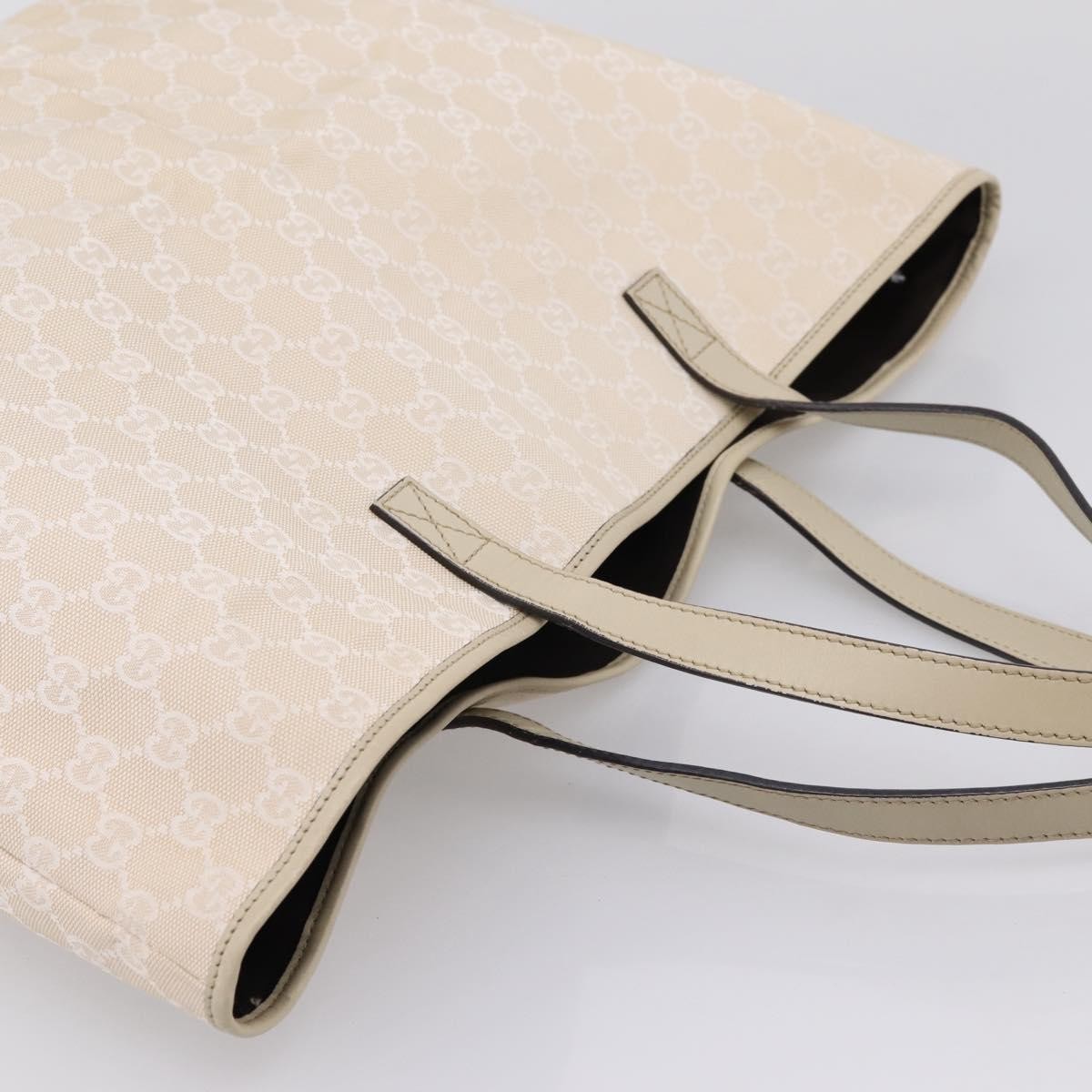 Gucci Open Tote GG Canvas and Leather, Beige, Canvas, Handbag
