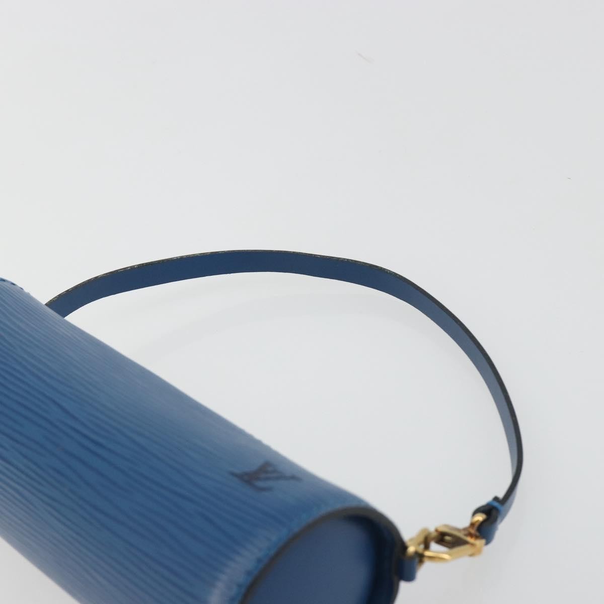 Louis Vuitton Soufflot Pochette Epi Leather, Blue, Leather, Clutch