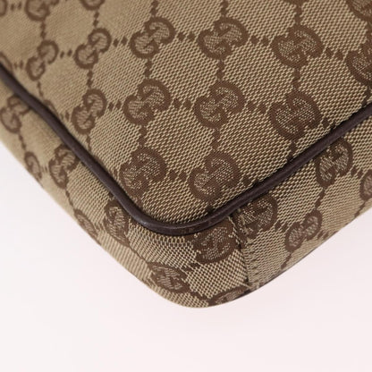 Gucci Front Zip Messenger GG Coated Canvas, Beige, Canvas, Crossbody Bag