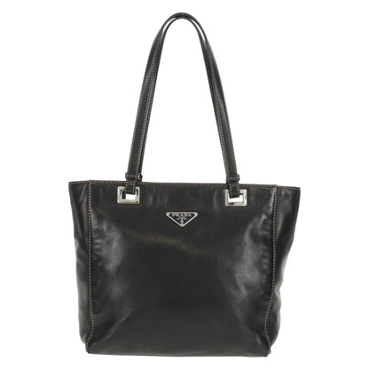 Prada Nappa Acciaio Tote bag, BLACK, LEATHER, Tote bag