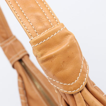 Celine Shoulder Leather, Brown, Leather, Shoulder Bag