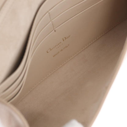 Christian Dior Bobby Flap Leather, Beige, Leather, Shoulder Bag