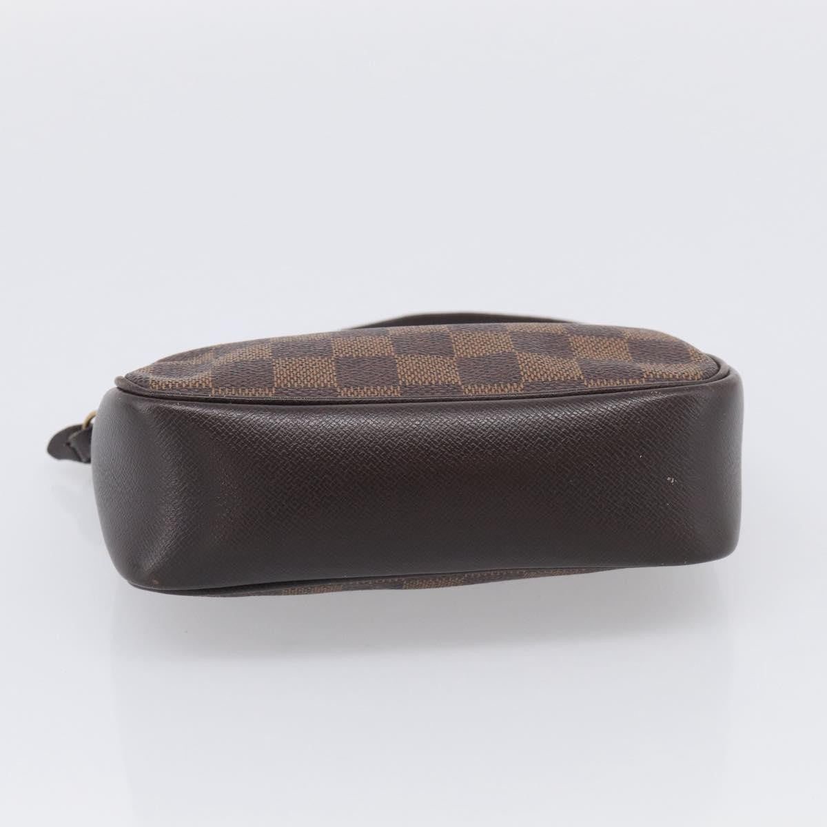 Louis Vuitton Trousse Make Up Damier, Brown, Canvas, Clutch