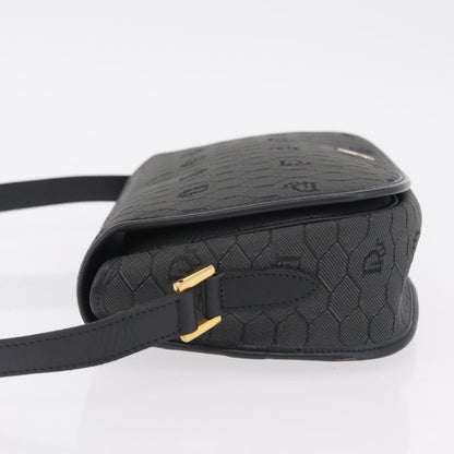 Christian Dior Vintage Honeycomb Canvas, Black, Canvas, Shoulder Bag