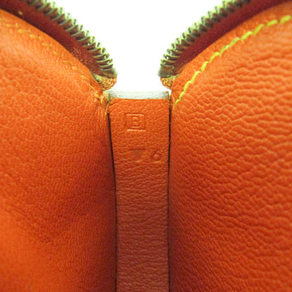 Hermes Orange Slice Coin Leather, Orange, Leather, Clutch