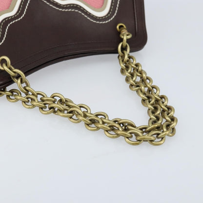 Bottega Veneta Chain Handle Canvas, Pink, Leather, Handbag