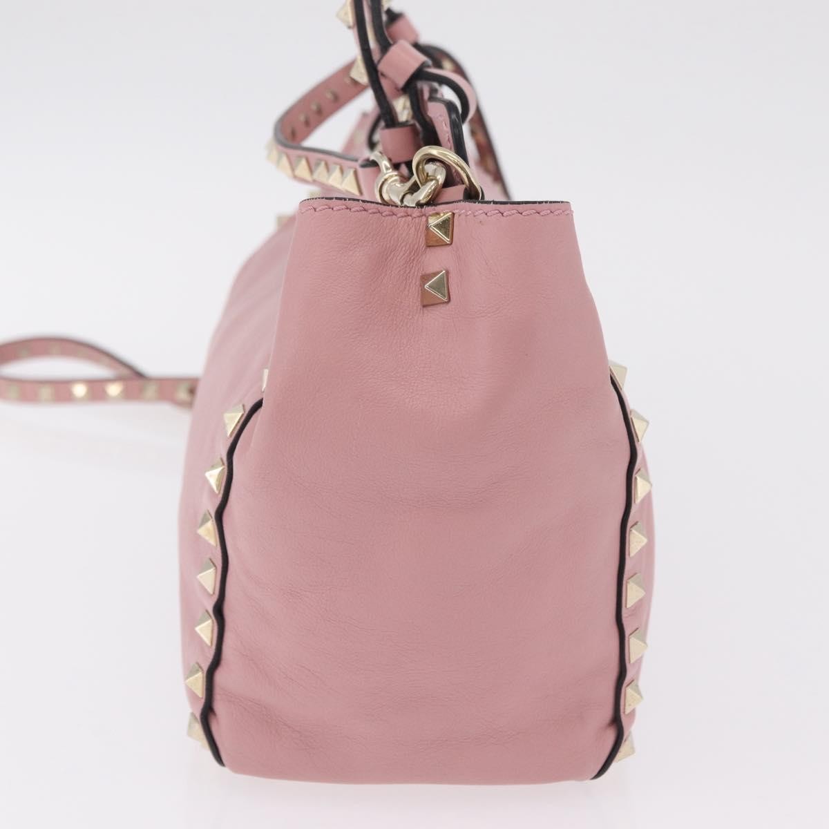 Valentino Garavani Rockstud Soft Leather, Pink, Leather, Tote Bag