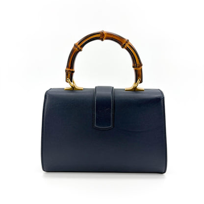 Gucci Dionysus Bamboo Top Handle Bag Colorblock Leather, Navy, Leather, Handbag