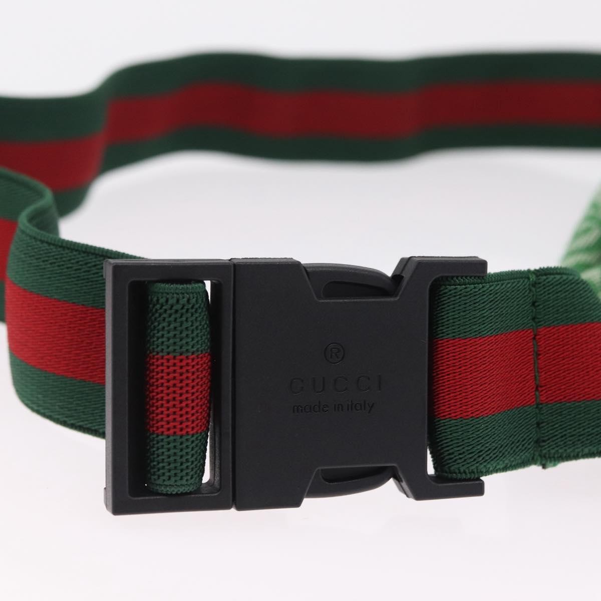 Gucci Children's Belt GG Canvas, Green, Canvas, Handbag