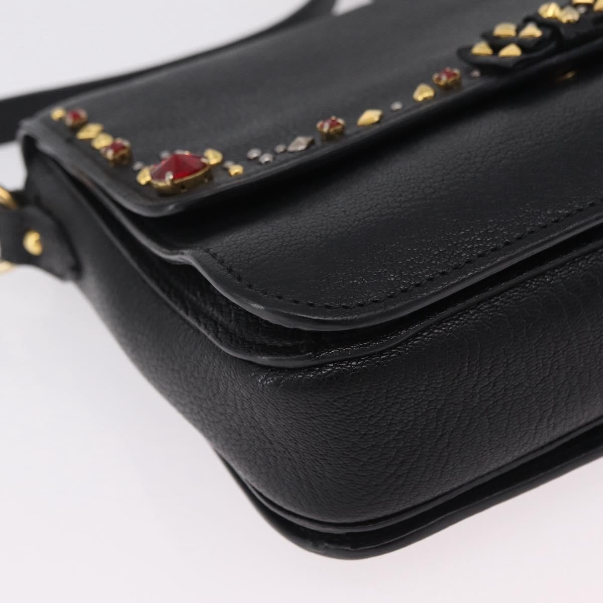 Miu Miu Shoulder Leather, Black, Leather, Shoulder Bag