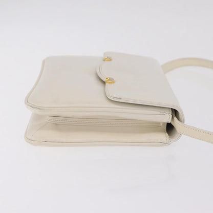 Gucci Shoulder Leather, White, Leather, Shoulder Bag