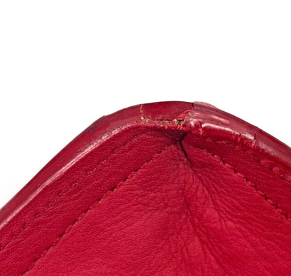Saint Laurent Classic Y Cabas Leather, Red, Leather, Tote Bag