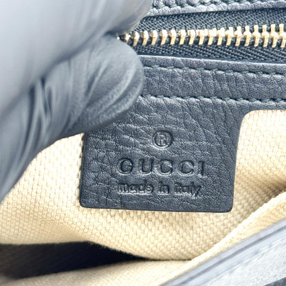 Gucci Soho Chain Leather, Black, Leather, Crossbody Bag