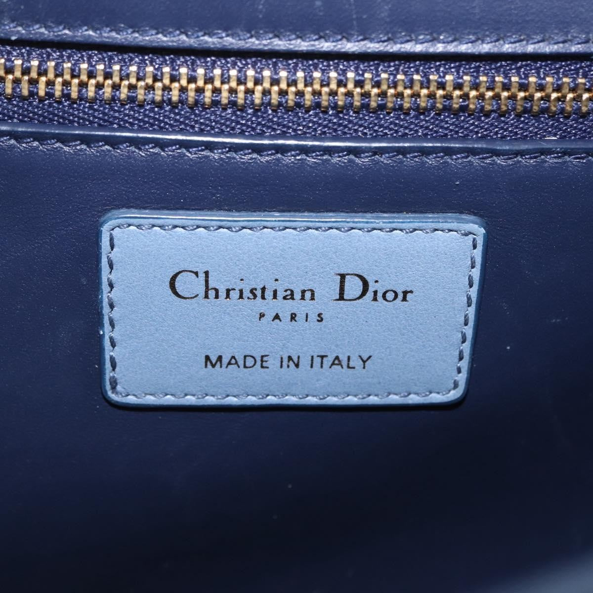 Christian Dior 30 Montaigne Flap Gradient Leather, Blue, Leather, Shoulder Bag