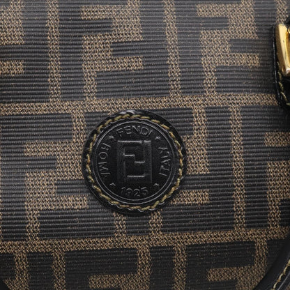 Fendi Convertible Boston Zucca Canvas, Brown, Canvas, Handbag
