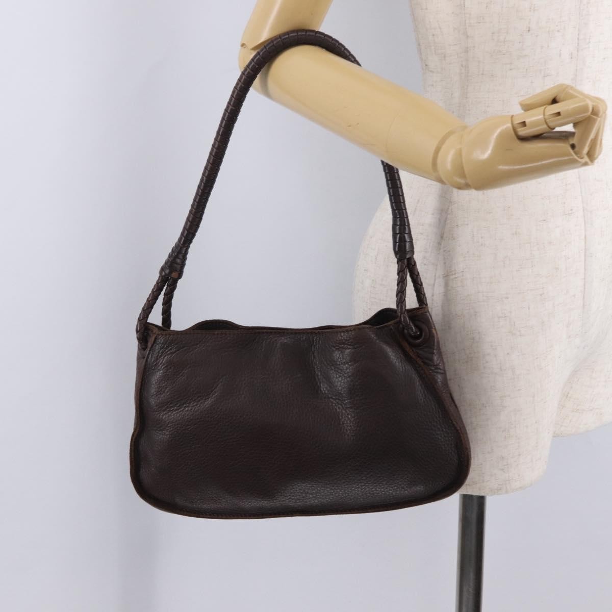 Bottega Veneta Shoulder Leather, Brown, Leather, Shoulder Bag