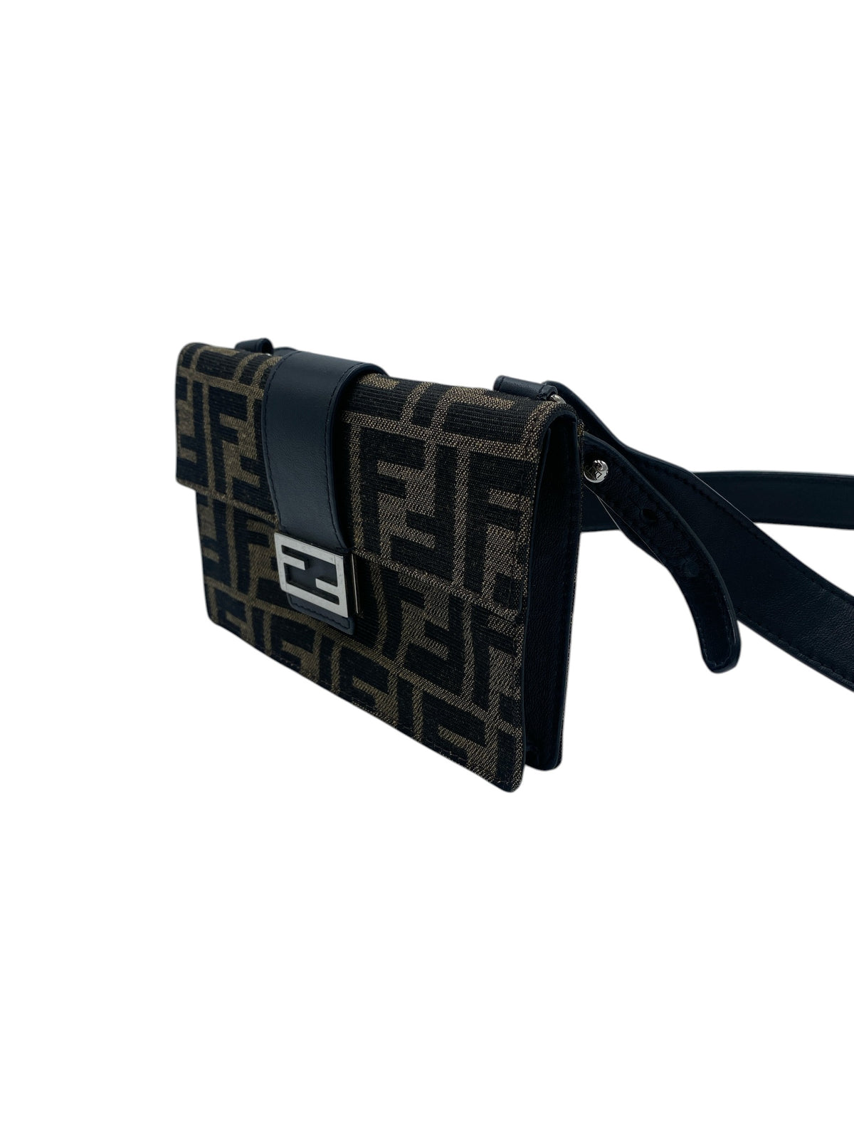 Fendi Baguette Convertible Belt Zucca canvas, Brown, Canvas, Shoulder Bag