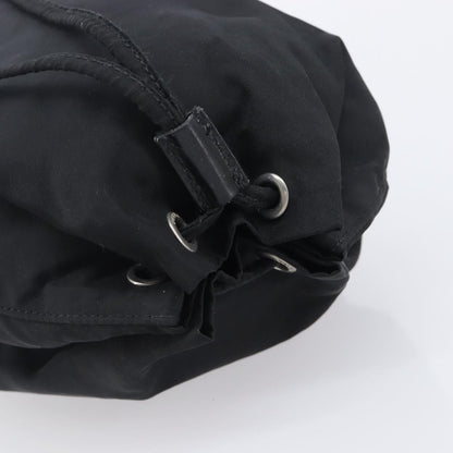 Prada Vela Drawstring Bucket Wristlet Tessuto, Black, Nylon, Clutch