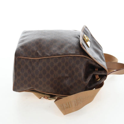 Celine Vintage Macadam Canvas, Brown, Canvas, Backpack