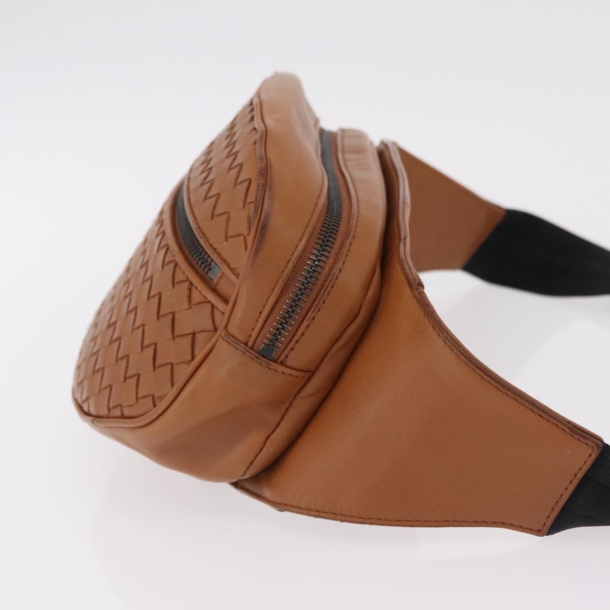 Bottega Veneta Light Waist Intrecciato Leather, Brown, Leather, Handbag