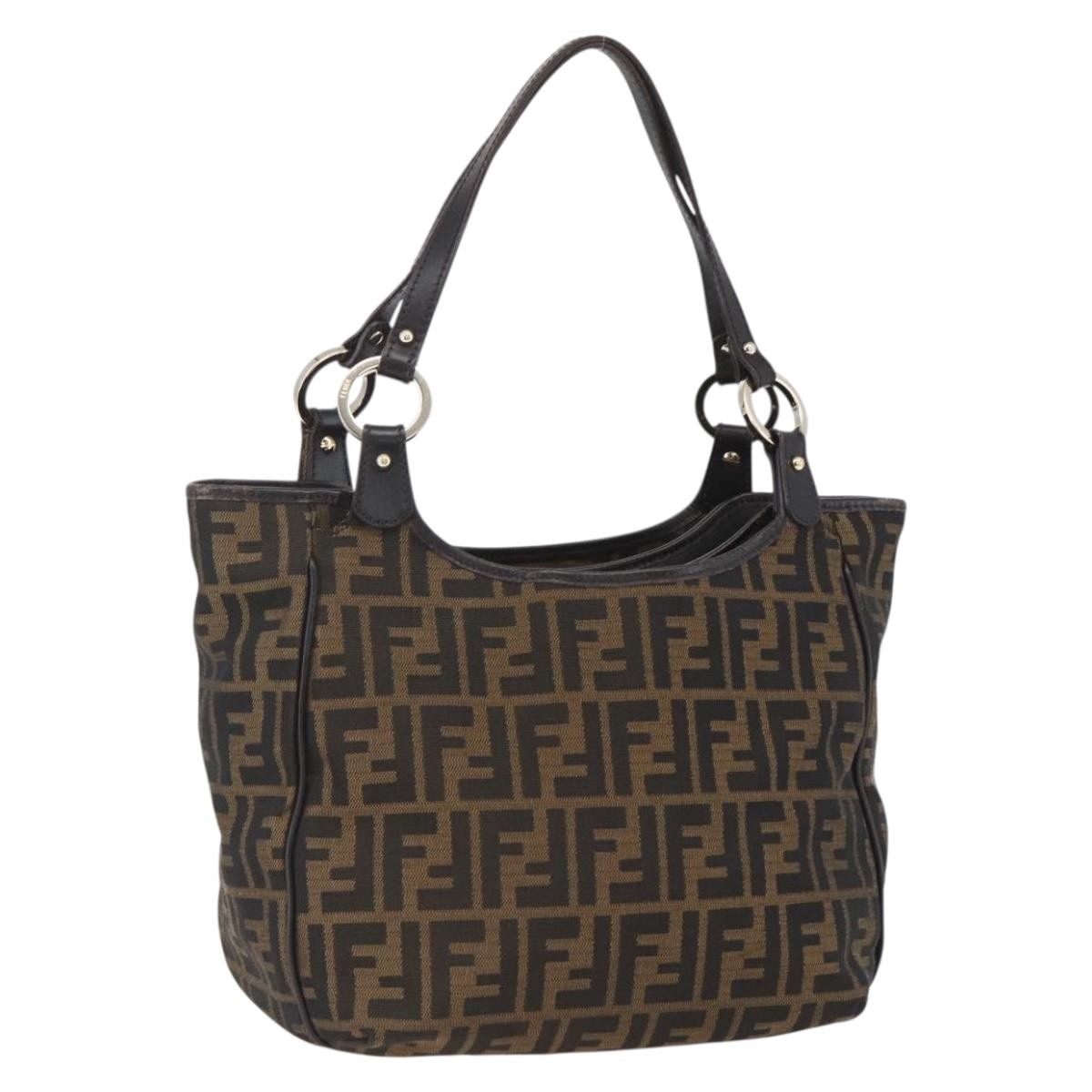 Fendi Chef Zucca Canvas, Brown, Canvas, Tote Bag
