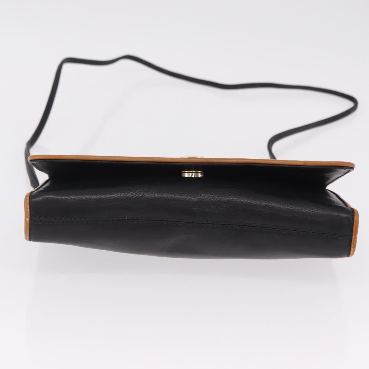 Celine Flap Shoulder Leather, Black, Leather, Shoulder Bag