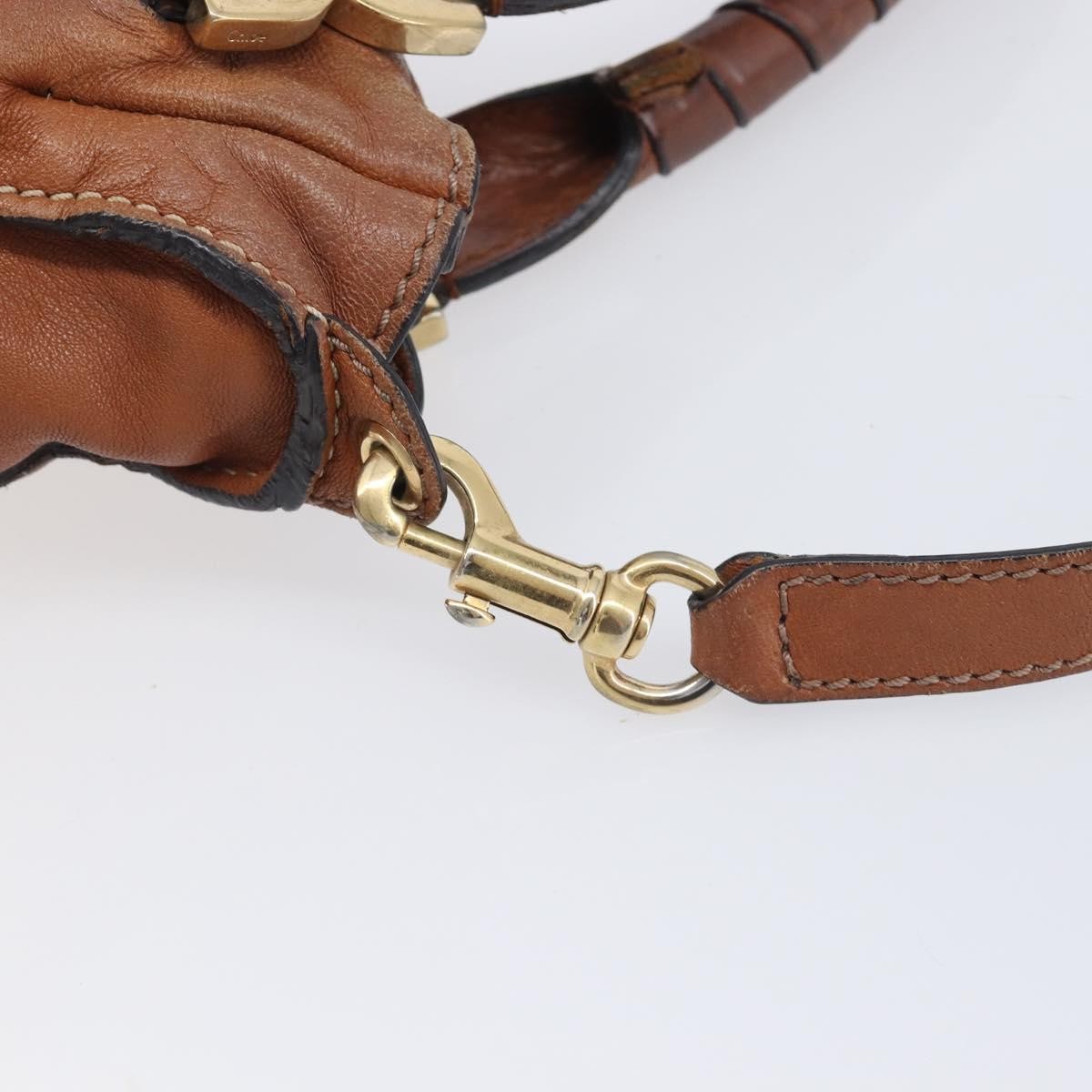 Chloe Marcie Satchel Leather, Brown, Leather, Handbag