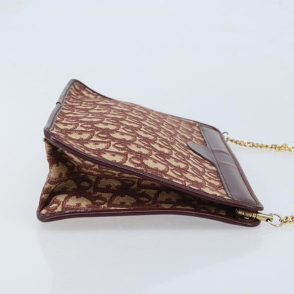 Christian Dior Vintage Trotteur Chain Canvas, Red, Canvas, Shoulder Bag