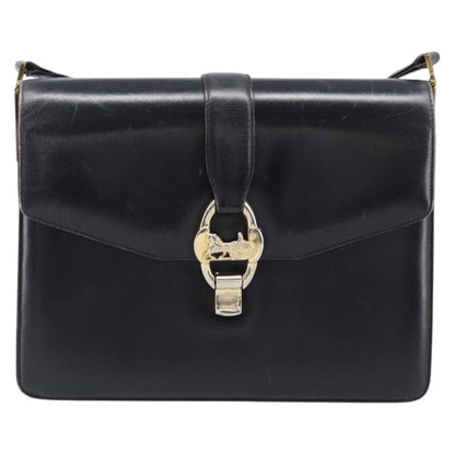 Celine Horse Carriage Leather, Black, Leather, Shoulder Bag