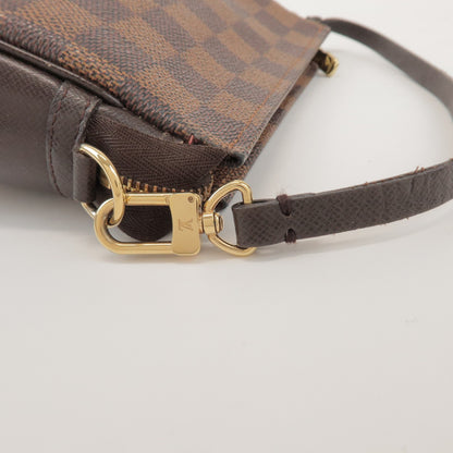Louis Vuitton Trousse Make Up Damier, Brown, Canvas, Clutch