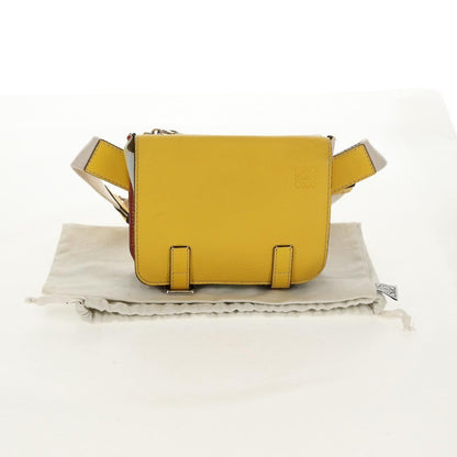 Loewe Military Messenger Leather, Yellow, Leather, Clutch