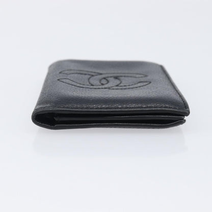 Chanel Timeless Bifold Card Case Caviar, Black, Leather, Card Holder